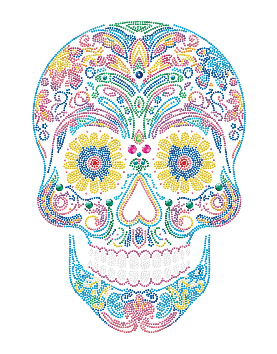 Diamond Dotz Neon Diamond Art Kit 14"X18"-SUGAR SKULL