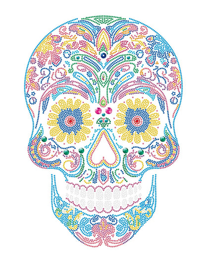 Diamond Dotz Neon Diamond Art Kit 14"X18"-SUGAR SKULL