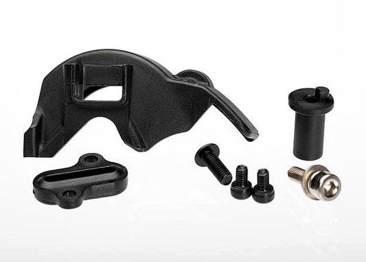 Cover gear/motor plate access cover/ motor mount hinge post / 3x10mm CS w/split and flat washers (1) / 2.5x4mm CS (2) / 3x8mm BCS (1) (for 550 motors)