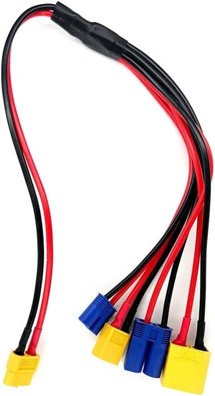 4-Function Charge Adapter: Female XT60 to Male XT60, XT90, EC3, EC5