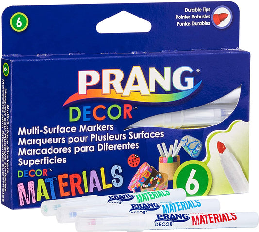 Prang Decor Materials Markers For Surfaces - 6 Count