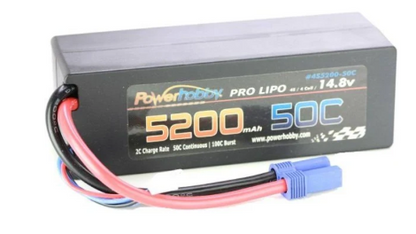 5200mAh 14.8V 4S 50C LiPo Battery with Hardwired EC5