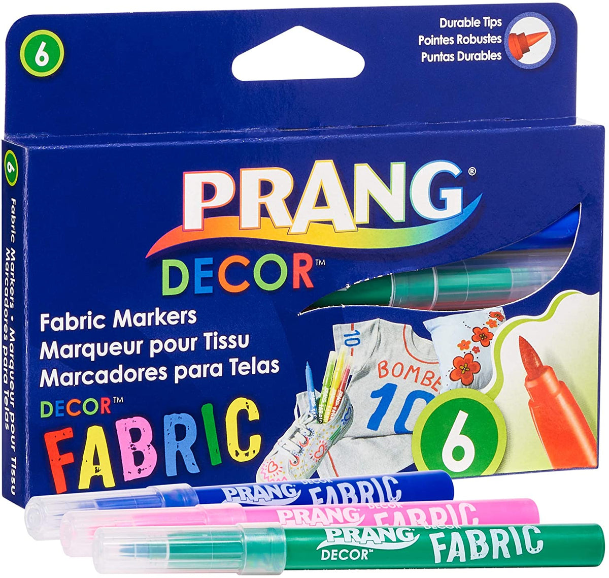 Prang Decor Fabric Permanent Markers 6 Count