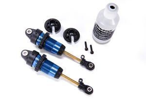 Shocks GTR long blue-anodized PTFE-coated bodies with TiN shafts (fully assembled without springs) (2)