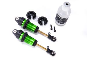 Shocks GTR long green-anodized PTFE-coated bodies with TiN shafts (fully assembled without springs) (2)