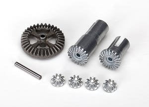 Gear set differential metal (output gears (2)/ spider gears (4)/ ring gear 35T (1)/ 2x14.8mm pin (1))