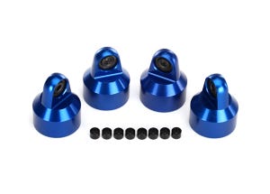 Shock caps aluminum (blue-anodized) GTX shocks (4)/ spacers (8)