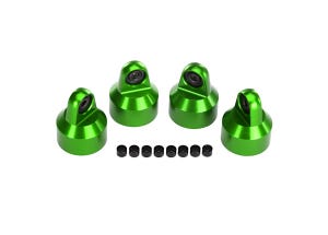 Shock caps aluminum (green-anodized) GTX shocks (4)/ spacers (8)