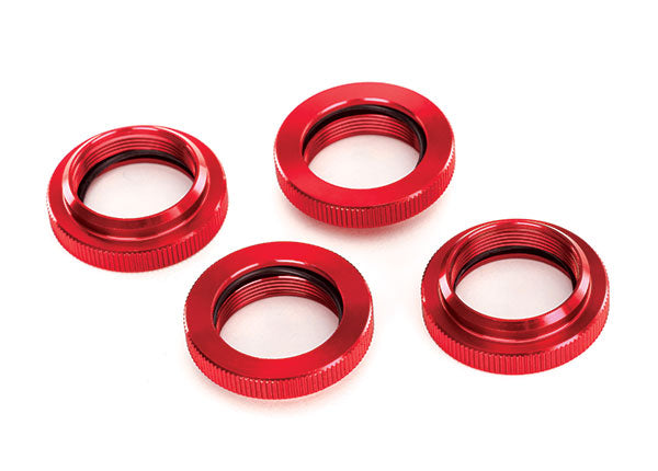 Spring retainer (adjuster) red-anodized aluminum GTX shocks (4) (assembled with o-ring)