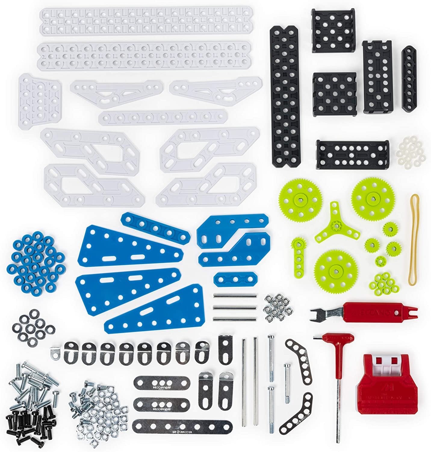 Meccano Erector Set 3 Geared Machines S.T.E.A.M. Building Kit with Moving Parts for Ages 10 & Up