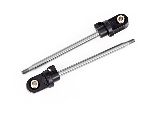 Shock shaft 92mm (GTX) (steel chrome finish) (2) (assembled with rod ends & hollow balls)
