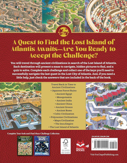 Fox Chapel Publishing - Curious Quest: Time Travel - Seek-and-Find Maze Challenges