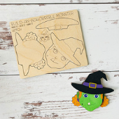 Pheasant & Needham Home Decor & Crafts - DIY Witch Magnet Kit HALLOWEEN