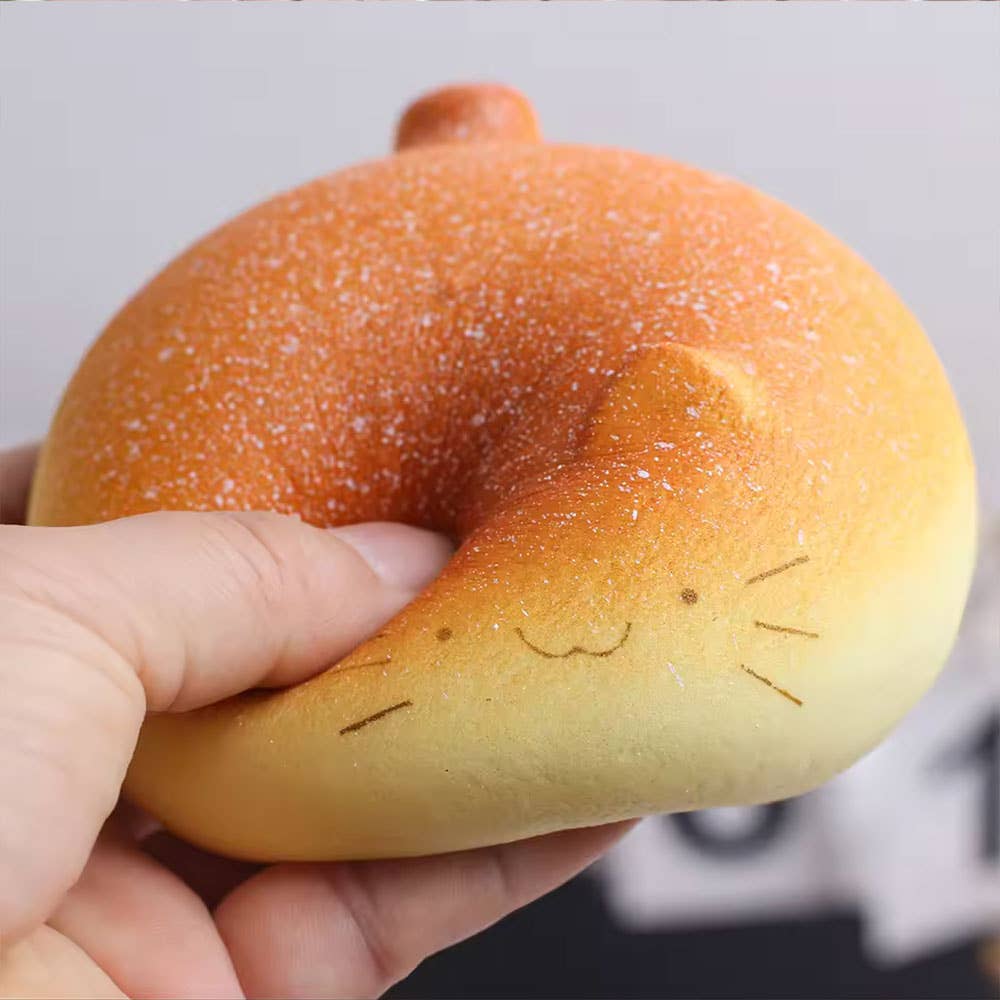 K-Wonderland - Cat Bread Squishy – Soft & Slow-Rebound Stress Toy