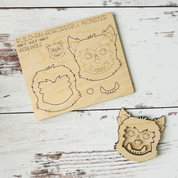 Pheasant & Needham Home Decor & Crafts - DIY Werewolf Magnet Kit HALLOWEEN CRAFT KIT