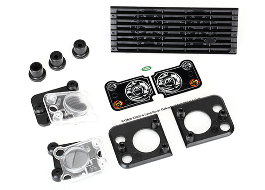 Grille Land Rover Defender/ grille mount (3)/ headlight housing (2)/ lens (2)/ headlight mount (2) (fits #8011 body)