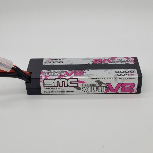 True Spec Extreme Graphene V2 7.4V 8000mAh 120C wired hardcase  Traxxas first gen.