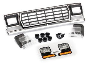 Grille Ford Bronco/ grille retainers (6)/ headlight housing (2)/ lens (2)/ 2.6x8 BCS (6)/ 2.5x6 BCS (2) (fits #8010 body)
