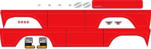 Decal sheet Bronco red (fits #8010 body)