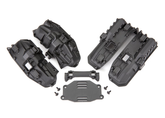 Fenders inner (narrow) front & rear (for clipless body mounting) (2 each)/ rock light covers (8)/ battery plate/ body mount/ 3x8 flat-head screws (4)/ 2.5x6 CS (10)