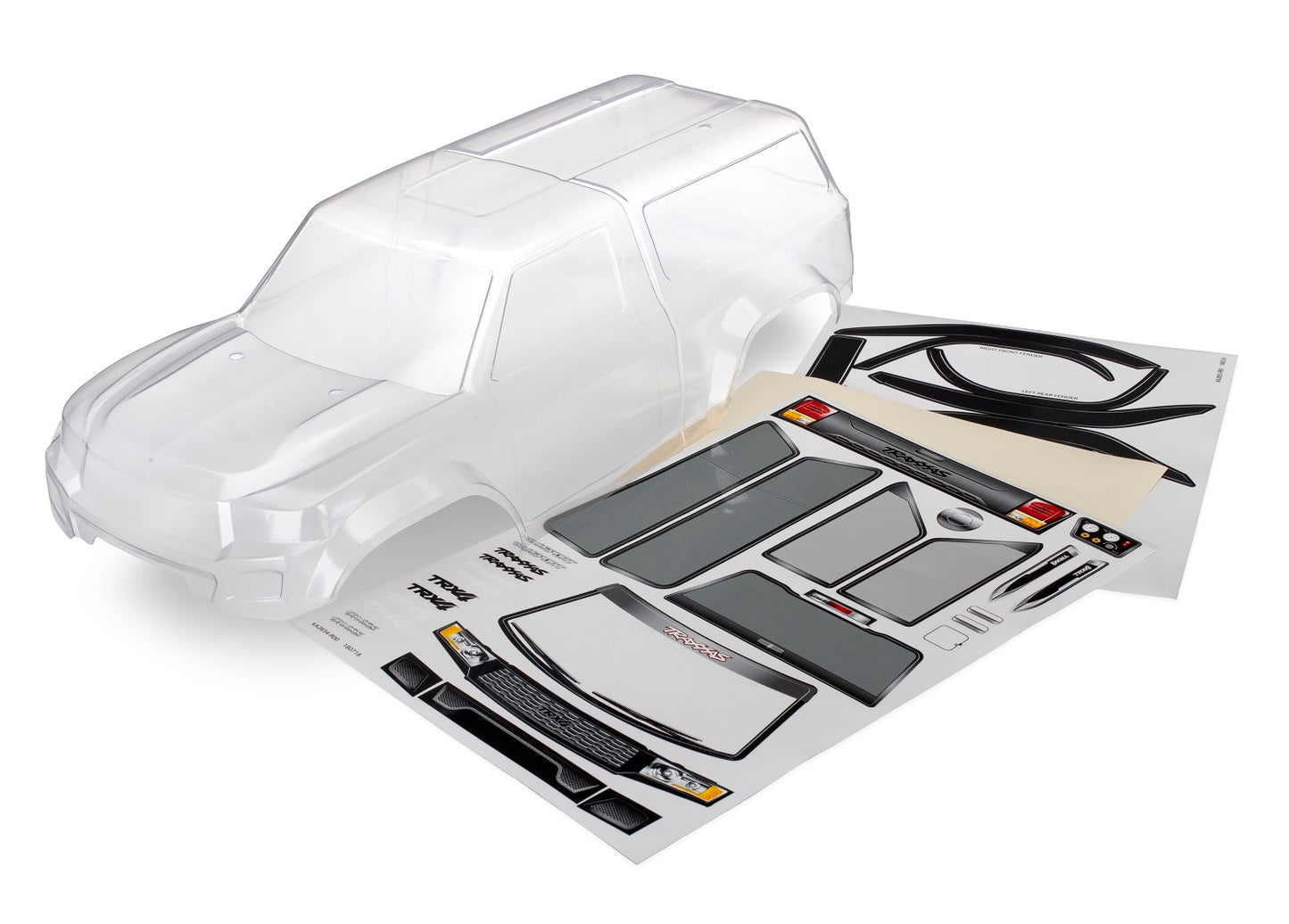 Body with camper TRX-4  Sport (clear trimmed requires painting)/ window masks/ decal sheet