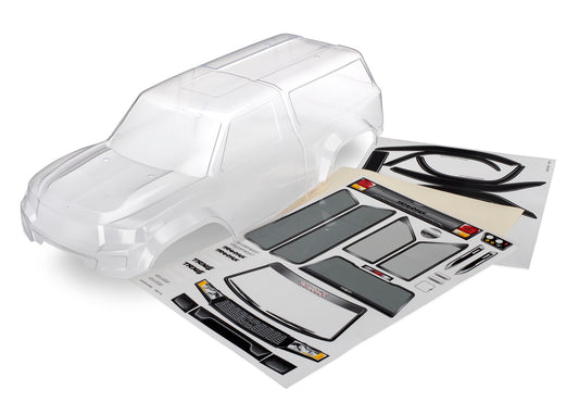 Body with camper TRX-4  Sport (clear trimmed requires painting)/ window masks/ decal sheet