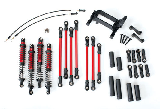 Long Arm Lift Kit TRX-4 complete (includes red powder coated links red-anodized shocks)