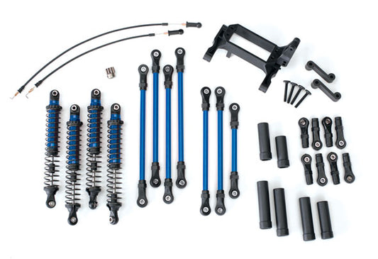 Long Arm Lift Kit TRX-4 complete (includes blue powder coated links blue-anodized shocks)