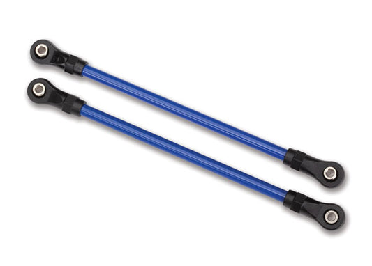 Suspension links rear lower blue (2) (5x115mm powder coated steel) (assembled with hollow balls) (for use with #8140X TRX-4 Long Arm Lift Kit)