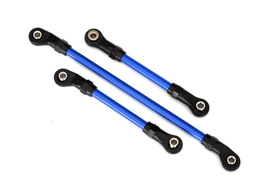 Steering link 5x117mm (1)/ draglink 5x60mm (1)/ panhard link 5x63mm (blue powder coated steel) (assembled with hollow balls) (for use with #8140X TRX-4 Long Arm Lift Kit)