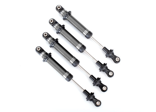 Shocks GTS silver aluminum (assembled without springs) (4) (for use with #8140 TRX-4 Long Arm Lift Kit)