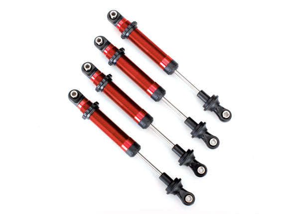 Shocks GTS aluminum (red-anodized) (assembled without springs) (4) (for use with #8140R TRX-4 Long Arm Lift Kit)