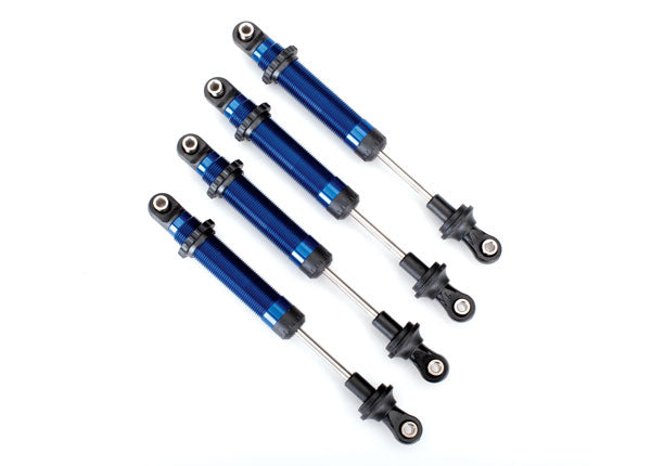 Shocks GTS aluminum (blue-anodized) (assembled without springs) (4) (for use with #8140X TRX-4 Long Arm Lift Kit)