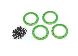 Beadlock rings green (2.2") (aluminum) (4)/ 2x10 CS (48)
