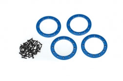 Beadlock rings blue (2.2") (aluminum) (4)/ 2x10 CS (48)