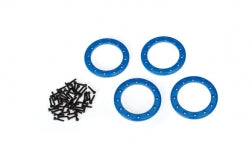 Beadlock rings blue (1.9") (aluminum) (4)/ 2x10 CS (48)