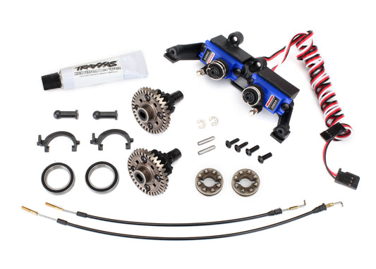 Differential locking front and rear (assembled) (includes T-Lock cables and servo)