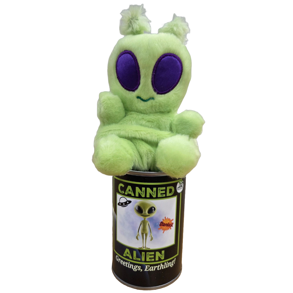 Canned Alien | Stuffed Plush | Funny Jokes Extraterrestrial: Pop Top Lid