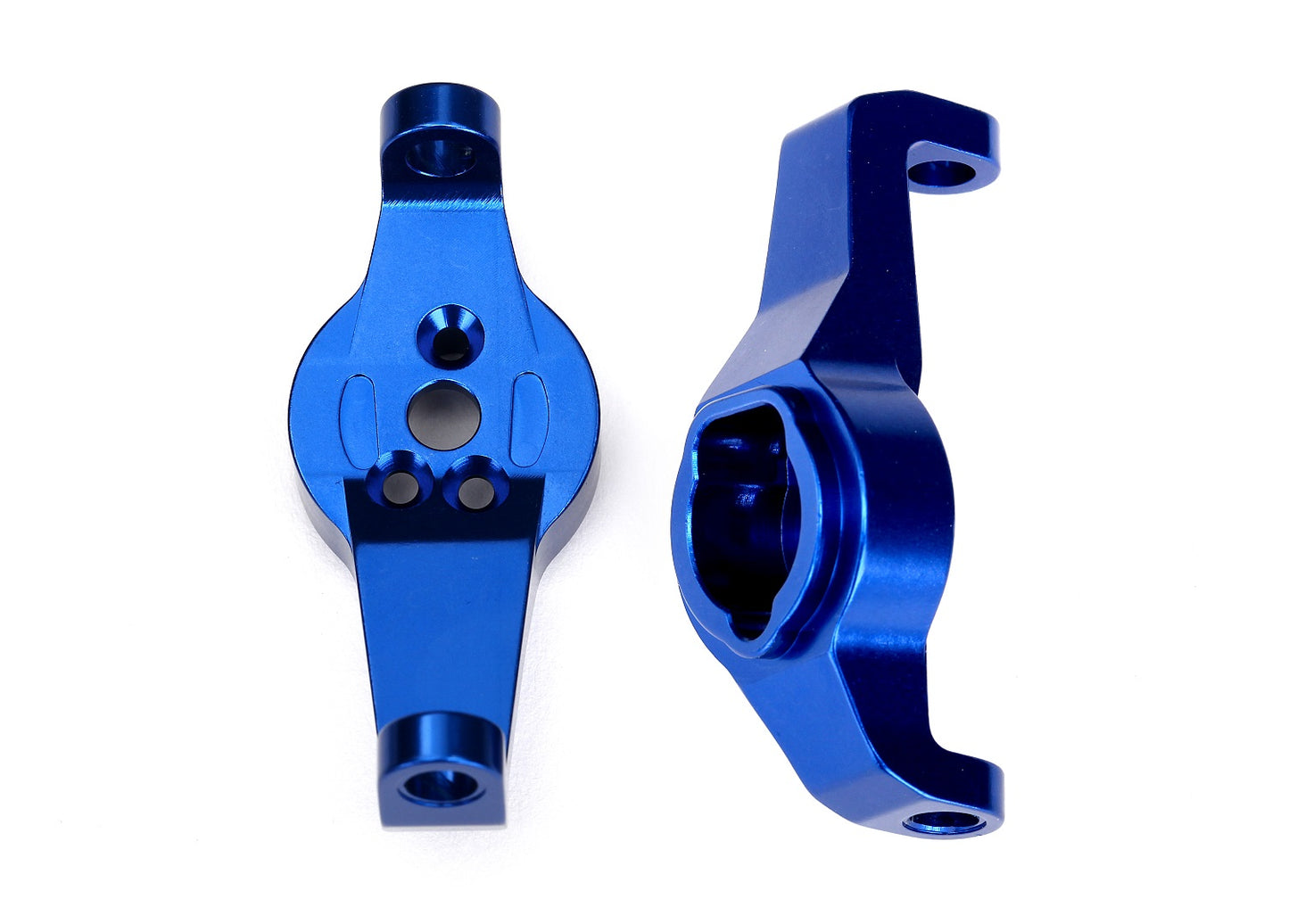 Caster blocks 6061-T6 aluminum (blue-anodized) left and right