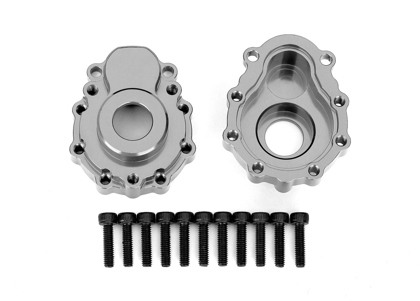 Portal housings outer 6061-T6 aluminum (charcoal gray-anodized) (2)/ 2.5x10 CS (12)