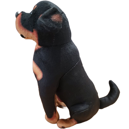 Canned Rottweiler w/Barking Sound - Rescue Dog Plush Animal: Pop Top Lid