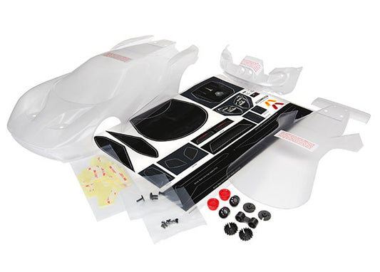 Body Ford GT  (clear requires painting)/ decal sheet (includes tail lights exhaust tips & mounting hardware)
