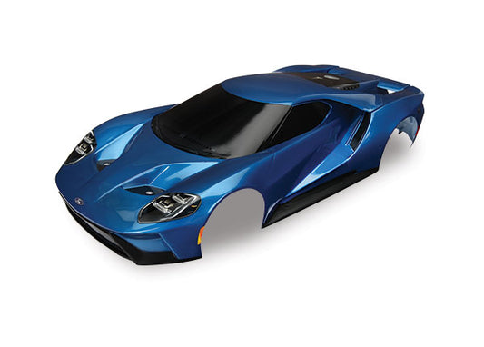 Body Ford GT  blue (painted decals applied) (tail lights exhaust tips & mounting hardware (part #8314) sold separately)