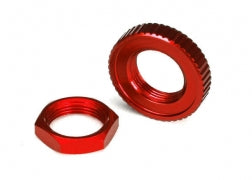 Discontinued - Servo saver nuts aluminum red-anodized (hex (1) serrated (1))