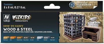 80.256 Wizkids Premium set by Vallejo: Wood & Steel Set -