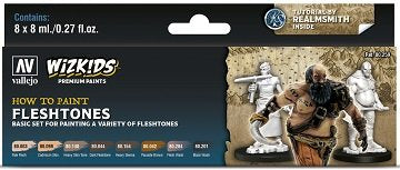 80.259 Wizkids Premium set by Vallejo: Fleshtones Set -