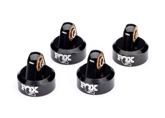 Shock caps aluminum (black-anodized) Fox Shocks (4)
