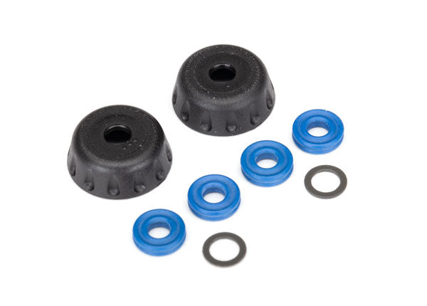 Double seal kit GTR shocks (x-rings (4)/ 4x6x0.5mm PTFE-coated washers (2)/ bottom caps (2)) (renews 2 shocks)
