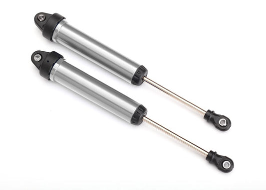 Shocks GTR 160mm silver aluminum (fully assembled w/o springs) (rear no threads) (2)