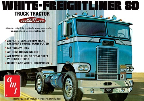 1/25 Freightliner Single Drive Tractor White